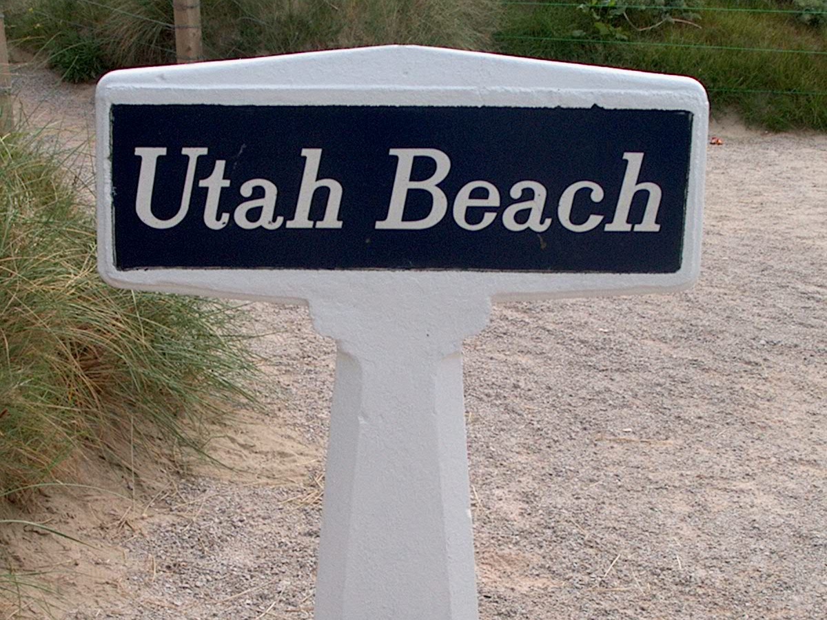 Utah Beach - Ã†ldre vejskilt